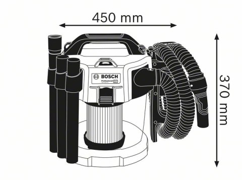 BOSCH Odkurzacz akumulatorowy GAS 18V-10 L