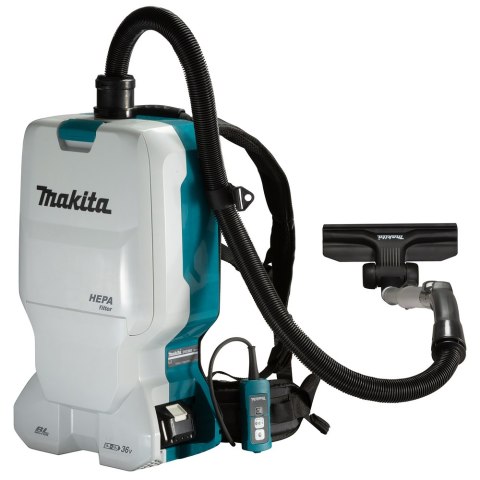 MAKITA Odkurzacz akumulatorowy plecakowy 6L 2*18V LI-LON 0*AH