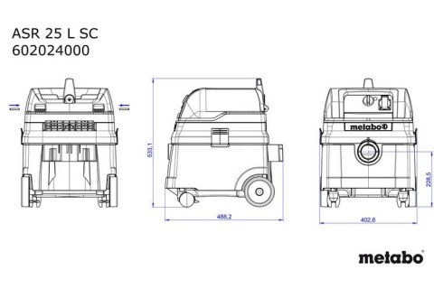 METABO Odkurzacz przemysłowy ASR 25 L SC