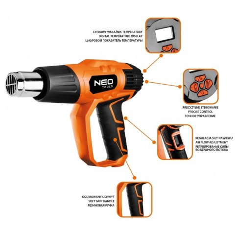 NEO Opalarka 2000W,ZAKRES TEM. 50-600OC,2 BIEGI, WALIZKA