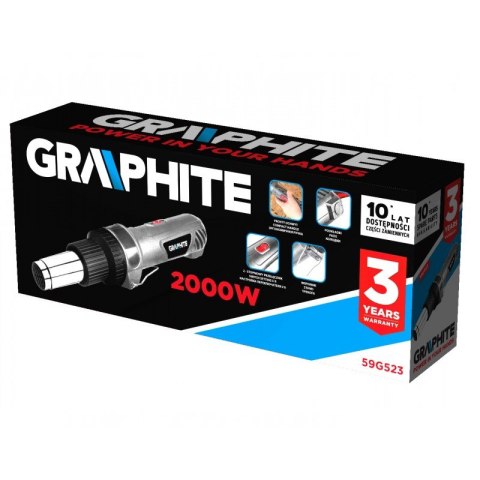 GRAPHITE Opalarka 2000W, ZAKRES TEMP. do 550OC,2 BIEGI, UCHW.PROSTY