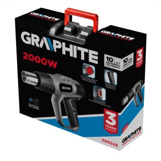 GRAPHITE Opalarka 2000W, ZAKRES TEMPERATUR 50-550OC, 3 BIEGI ,WALIZKA
