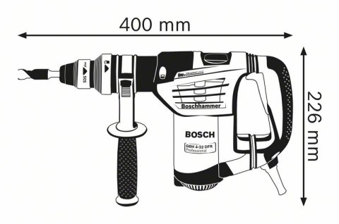 BOSCH Młot udarowy obrotowy SDS+ GBH 4-32 DFR 900W SET+UCHWYT