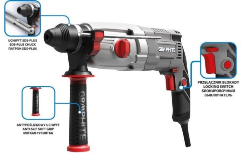 GRAPHITE Młotowiertarka SDS+ 710W WALIZKA