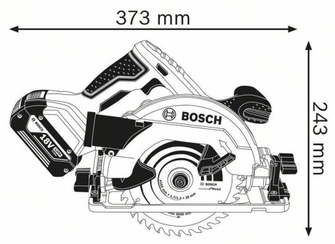 BOSCH Pilarka tarczowa GKS 18 V-57G 0*AH
