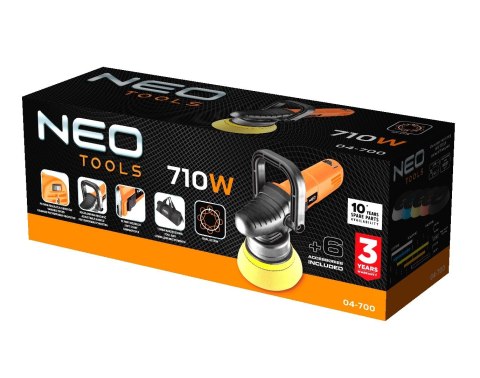 NEO Polerka DUAL ACTION 710W, 125MM, OBROTY 2000-4600