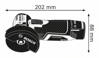 BOSCH Szlifierka kątora akumulatorowa GWS 12 V-76 0*AH