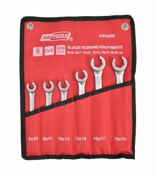 AWTOOLS Zestaw Klucz y PŁASKICH PÓŁOTWARTYCH kpl. 6szt.