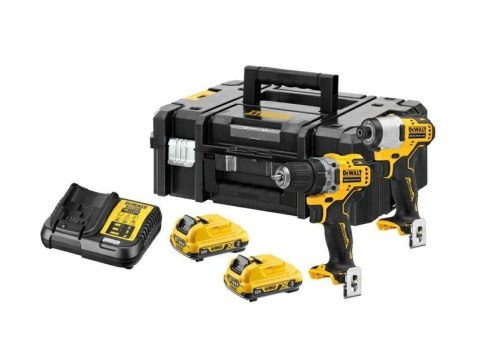 DEWALT Zestaw COMBO 12V DCK2110L2T (DCD701, DCF801) 2x3,0Ah TSTAK