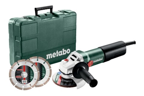 Metabo WQ 1100-125 Szlifierka kątowa 1100W 125mm Walizka 2 Tarcze Diamentowe *