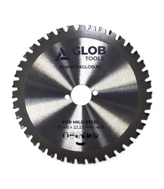 Piła tarczowa GLOB TOOLS TCT 148x22,23mm 40z do prętów zbrojeniowych