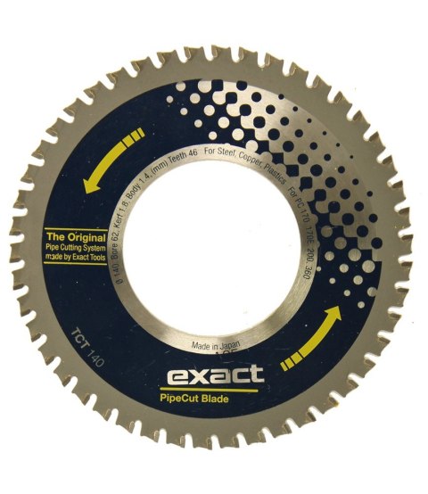 Piła widiowa TCT Exact 140 mm 46 zębów do cięcia stali