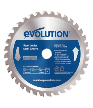 Piła widiowa TCT do cięcia stali Evolution 180mm / 36z do pilarek