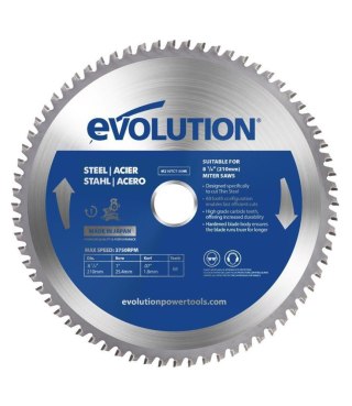Piła widiowa TCT do cięcia stali Evolution 210mm / 50z do pił ukośnych