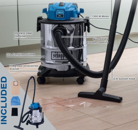 SCHEPPACH Odkurzacz 20L 1300W 3in1 VC20