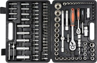 STHOR Zestaw Klucz y 108el 1/2" / 1/4"