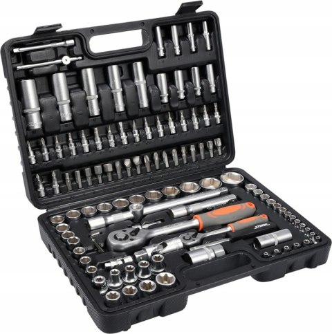 STHOR Zestaw Klucz y 108el 1/2" / 1/4"