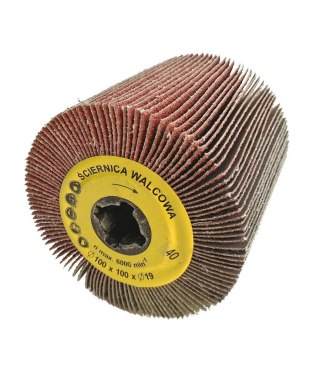 Ściernica walcowa listkowa z płótna 100x100x19mm Satyniarka