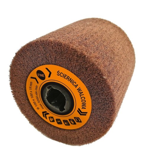 Ściernica walcowa listkowa z włókniny FINE 100x100x19mm do Zestaw ów ALU Satyniarka