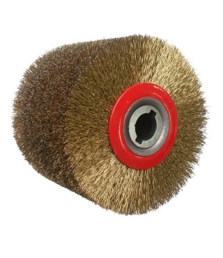 Szczotka druciana do postarzania drewna z drutu mosiądzowanego125x100x19 mm