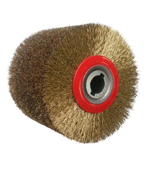 Szczotka druciana do postarzania drewna z drutu mosiądzowanego125x100x19 mm