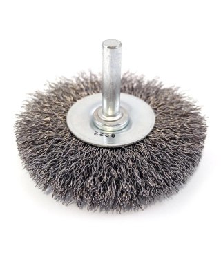 Szczotka druciana fi 65mm z drutu stalowego trzpień fi 6mm