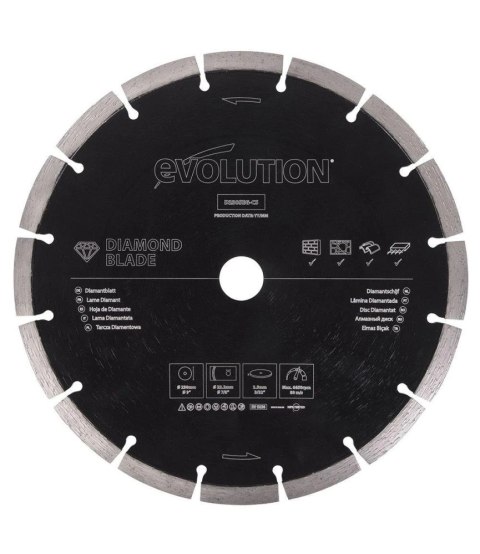 Tarcza diamentowa segmentowa Evolution D230SEG-CS 230mm do cięcia materiałów bu do wlanych