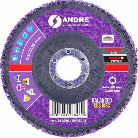 ANDREkrążek śzlifierski I CBS 125mm BALANCED - VIOLET