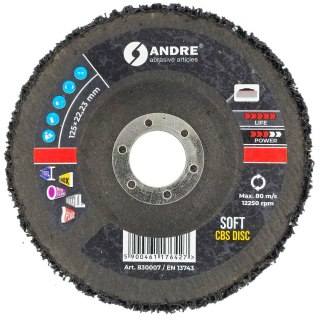 ANDREkrążek śzlifierski I CBS 125mm SOFT - BLACK
