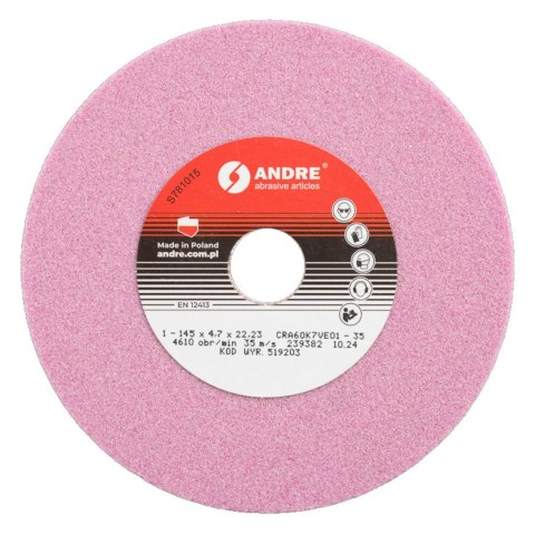 ANDRE Sciernica do ostrzenia łańcuchów 145 x 4,7 x 22,2mm CRA60K7VE01 - 35