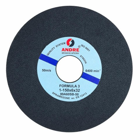 ANDRE Ściernica do ostrzenia pił taśmowych 150 x 6 x 32mm 99A60SB88 - 50 FORMULA "3"