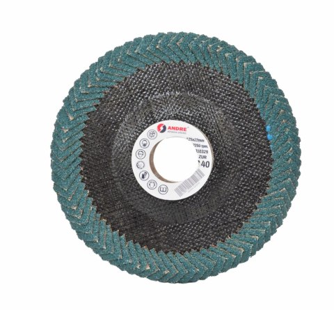 ANDRE Ściernica pachfinowa 125mm P40 ZUR CYRKONOWA płaska