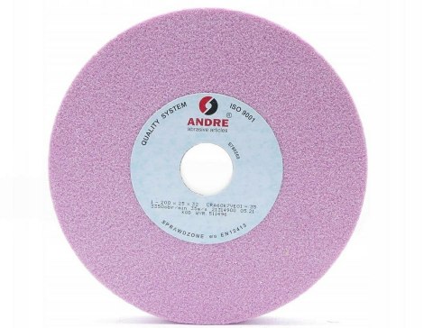 ANDRE Ściernica płaska 200mm x 25mm x 32mm CRA60K7VE01-35 RÓŻOWA "TYP 1"