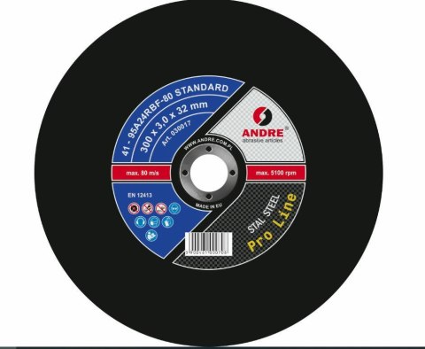ANDRE Tarcz do metalu 300 x 3,0mm x 32mm STANDARD PRO LINE 95A24RBF