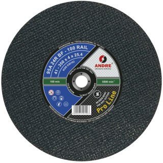 ANDRE Tarcz do metalu 350 x 4,0mm x 25,4mm RAIL 100 PRO LINE 95A24RBF do SZYN KOLEJOWYCH