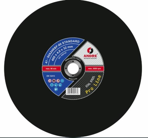 ANDRE Tarcz do metalu 400 x 4,0mm x 32mm STANDARD PRO LINE 95A24RBF