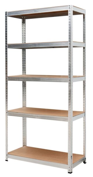AWTOOLS REGAŁ 5 PÓŁEK 200x90x40 NOŚNOŚĆ 250kg / 5,0mm - WCISKANY SZYBKI MONTAŻ