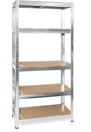 AWTOOLS REGAŁ 5 PÓŁEK 200x90x50 NOŚNOŚĆ 300kg / 6,0mm - WCISKANY SZYBKI MONTAŻ