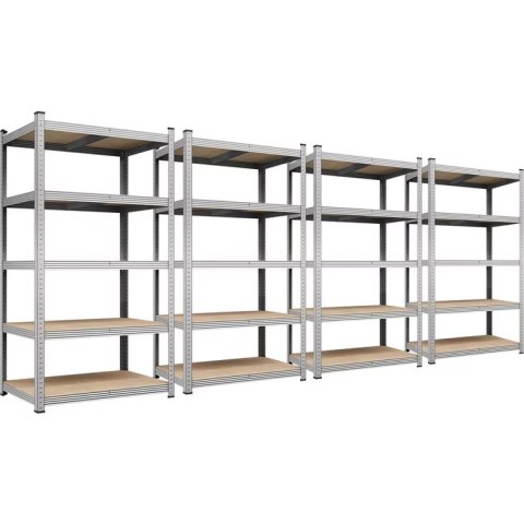 AWTOOLS REGAŁ 5 PÓŁEK 200x90x50 NOŚNOŚĆ 300kg / 6,0mm - WCISKANY SZYBKI MONTAŻ