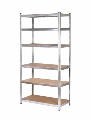 AWTOOLS REGAŁ 6 PÓŁEK 200x90x40 NOŚNOŚĆ 300kg / 6,0mm - WCISKANY SZYBKI MONTAŻ