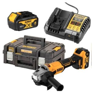 DEWALT Szlifierka kątowa 125mm 18V DCG407M2T 2x4,0Ah BL TSTAK .
