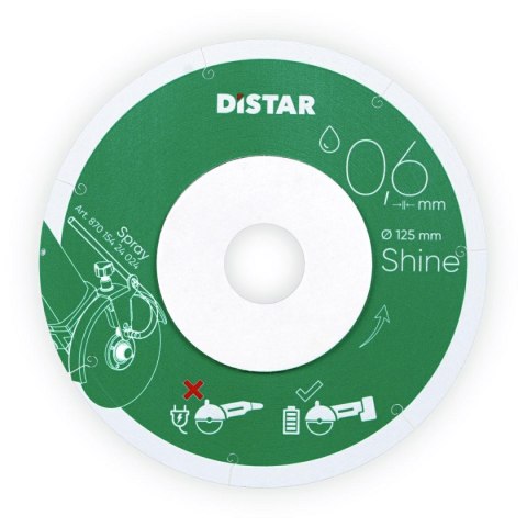 DISTAR Tarcza diamentowa SHINE 125 x 0,6 x 22,23mm