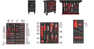 EINHELL WÓZEK NARZĘDZIOWY 6-SZUFLAD 149el.