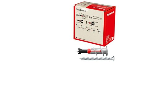 FISCHER KOŁEK DUOBLADE 20szt Z WKRĘTEM do płyt G/K