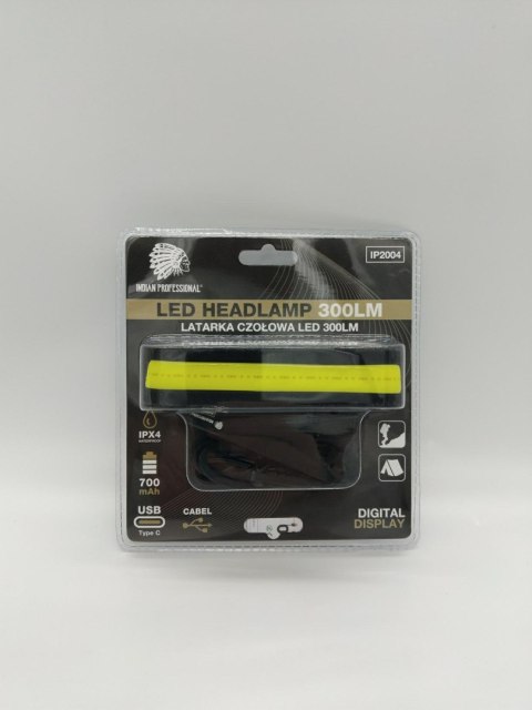 Latarka LED HEAD LAMP CZOŁOWA 300LM 700mAh PREMIUM /INDIAN PROFESSIONAL