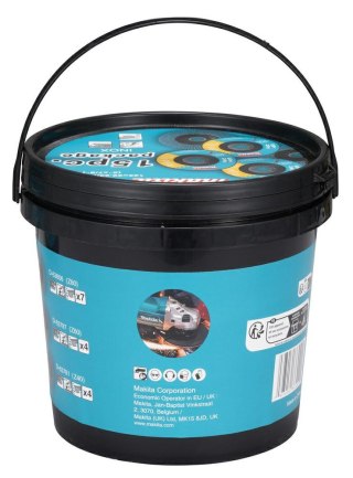 MAKITA Ściernica listkowa Zestaw 15szt P40/P60/P80 WIADERKO