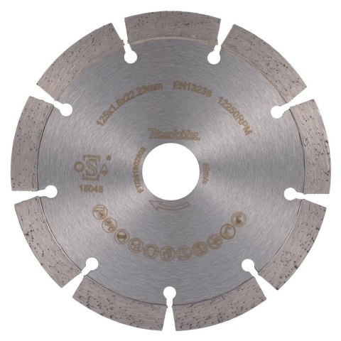 MAKITA Tarcza diamentowa 125x22,23mm SEGMENTOWA (NA SUCHO) BETON, CEGŁA, MARMUR