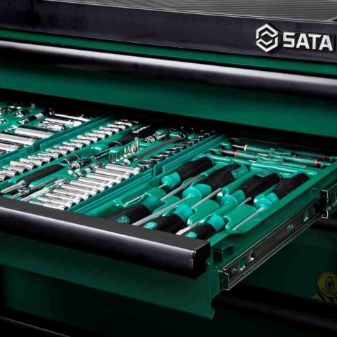 SATA WÓZEK warsztatowy 7-SZUF. ST95113G PRO ZIELONY 299cz.