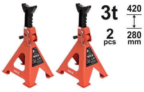 Podstawki kobyłki warsztatowe YATO 3T 2 szt. 280-420 mm YT-17311 :