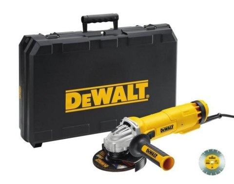 DEWALT Szlifierka kątowa 125mm/1200W DWE4217KD + Tarcza diamentowa WALIZKA
